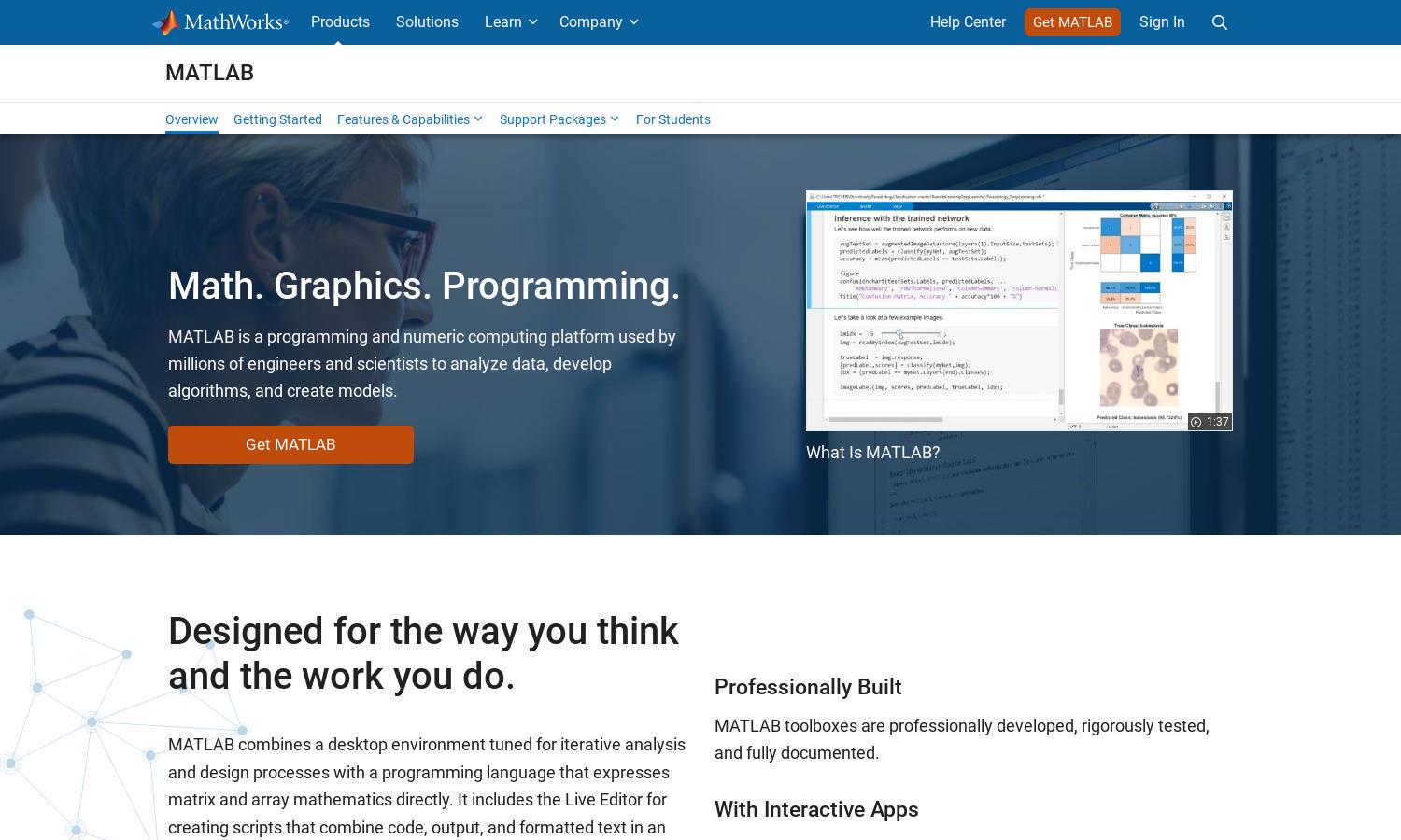 MathWorks MATLAB Website