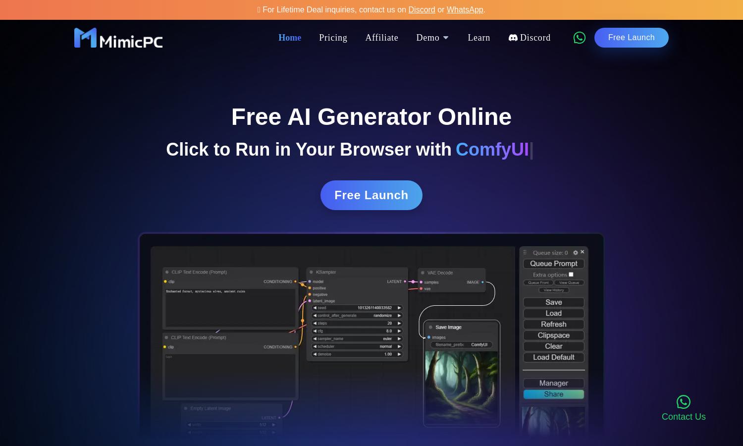 MimicPC Website