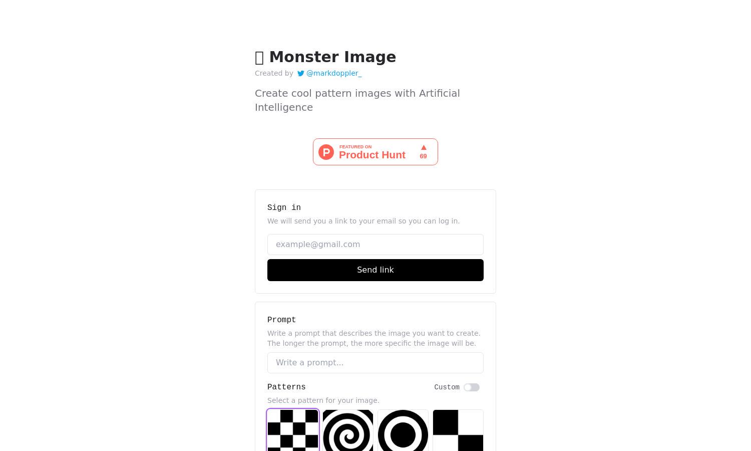 MonsterImage.AI Website