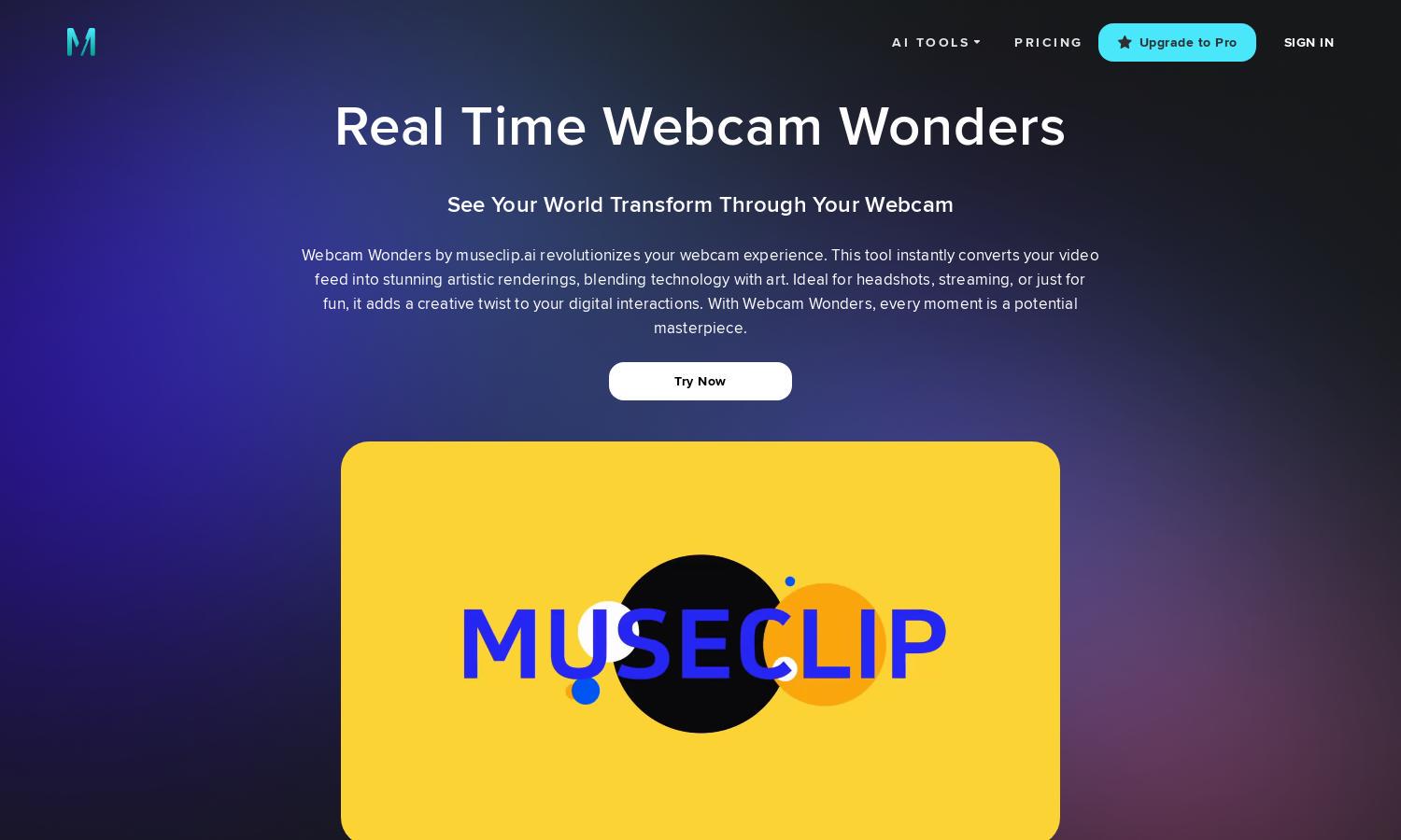 museclip.ai Website