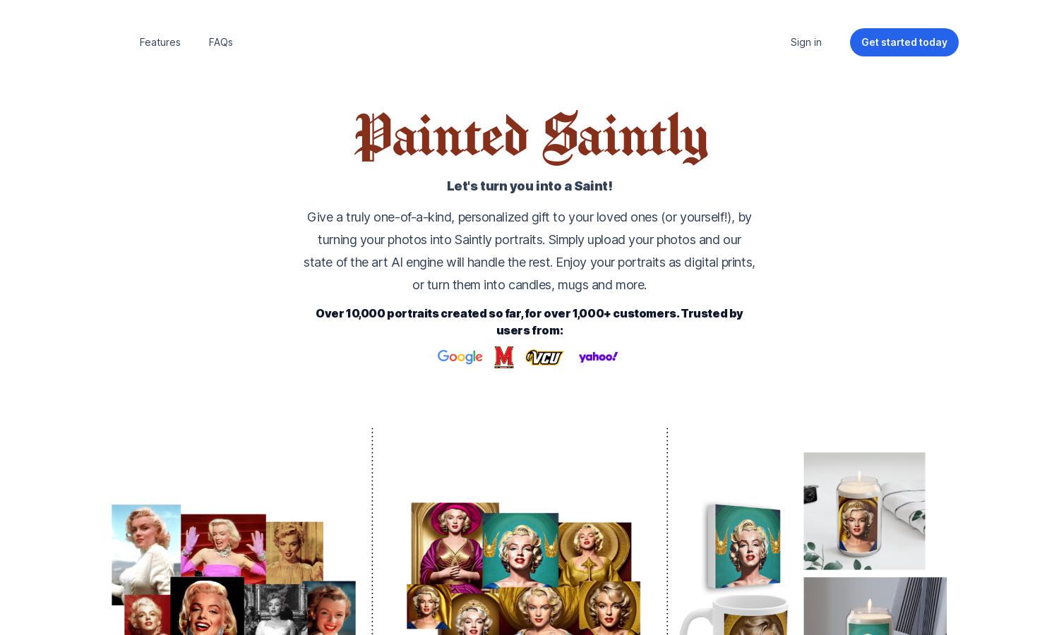 Painted Saintly Website