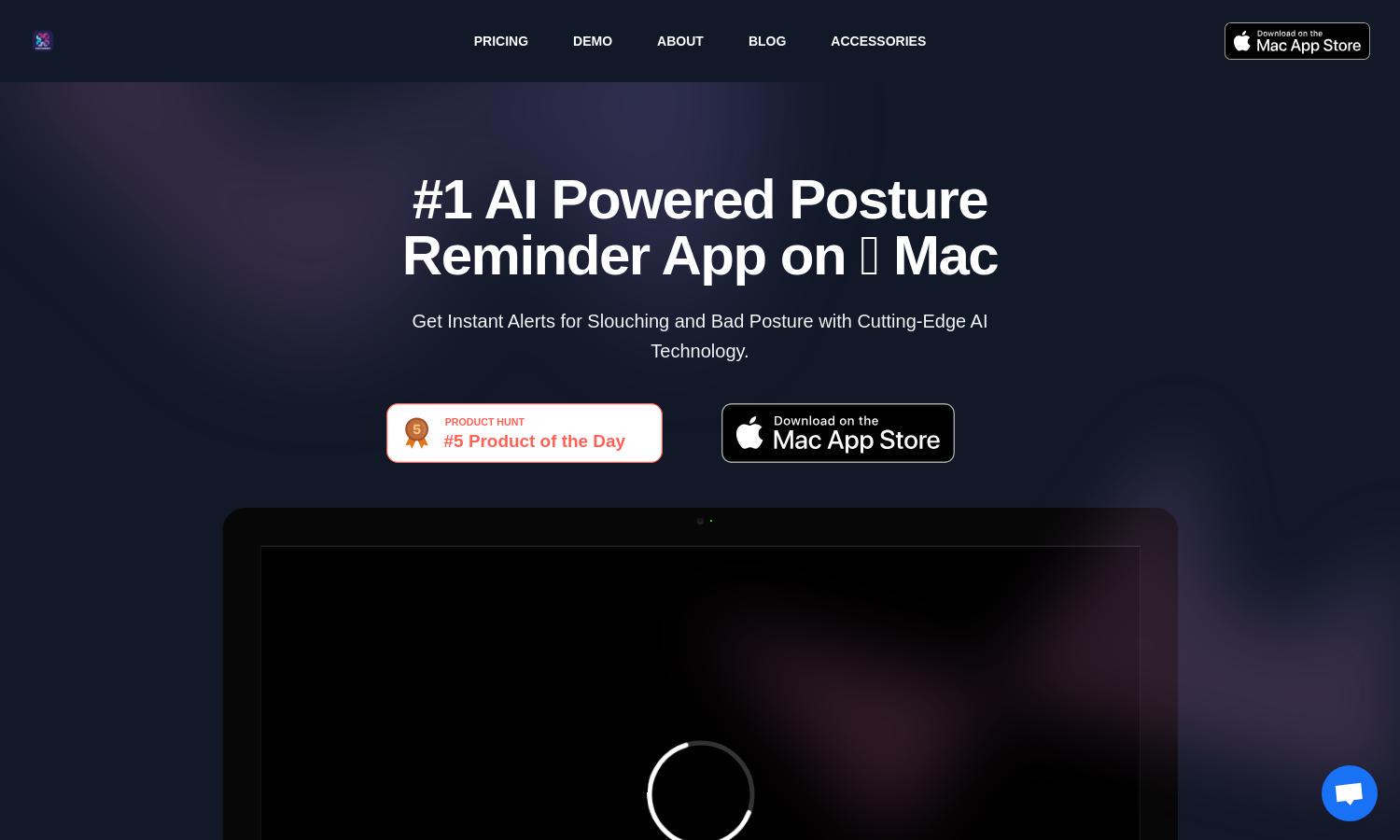 Posture Reminder App Website