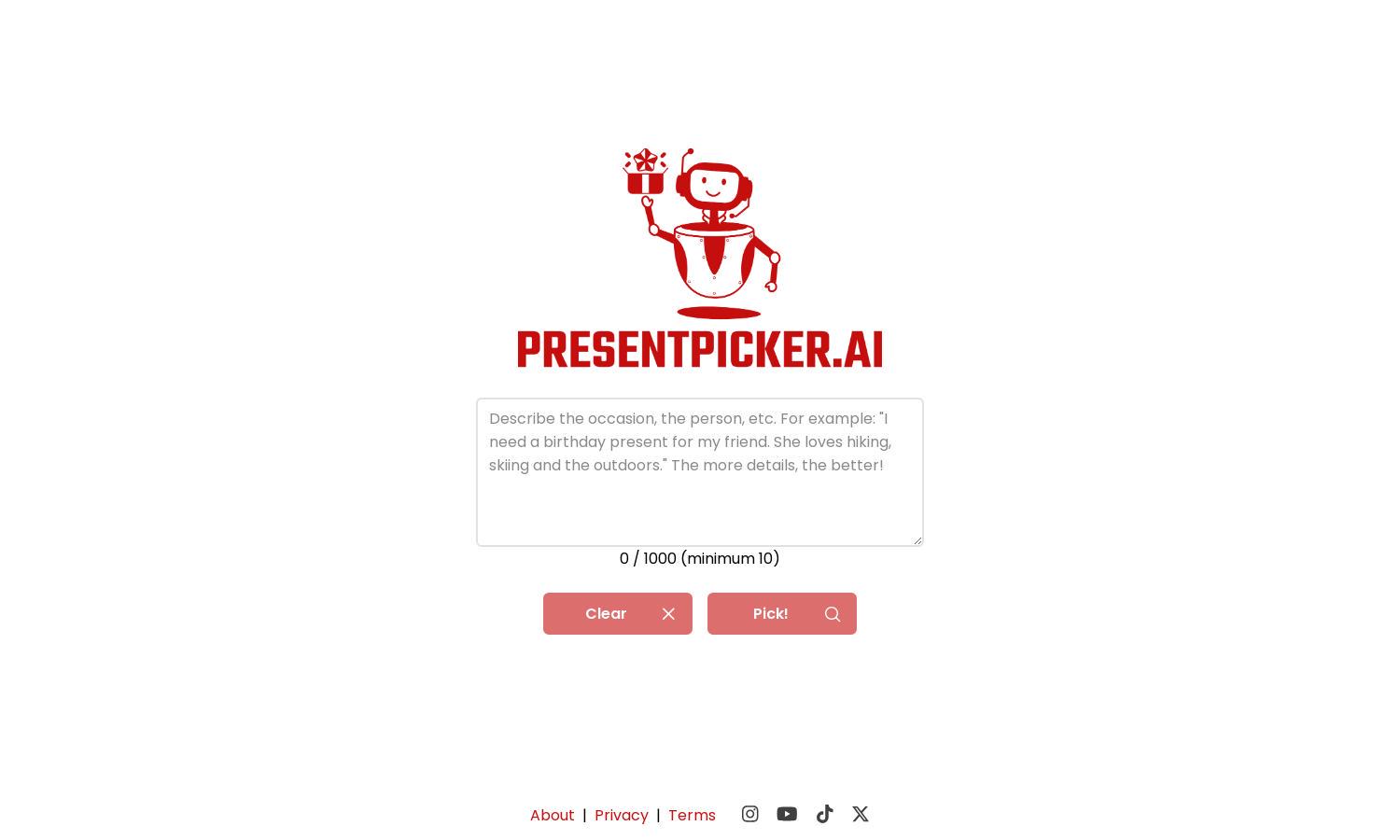 Present Picker Website