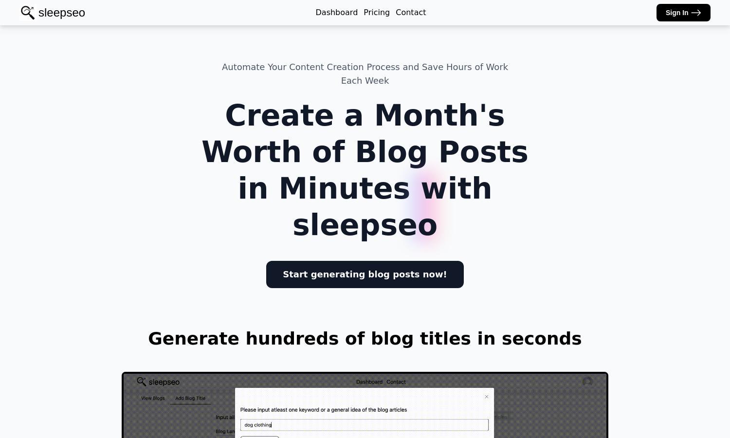 sleepseo Website