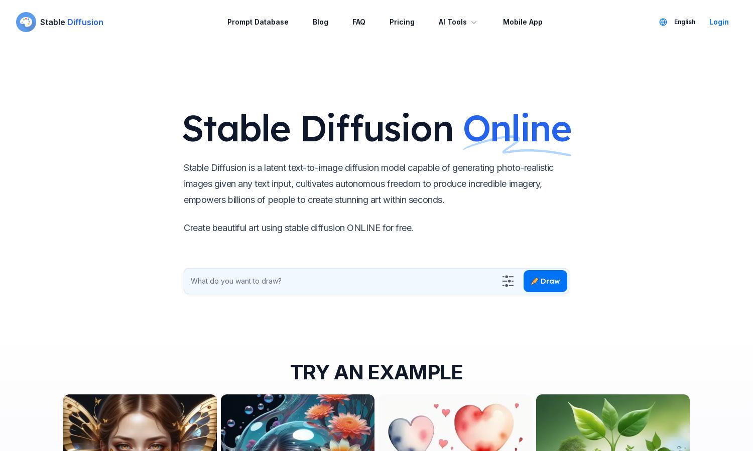 Stable Diffusion Online Website