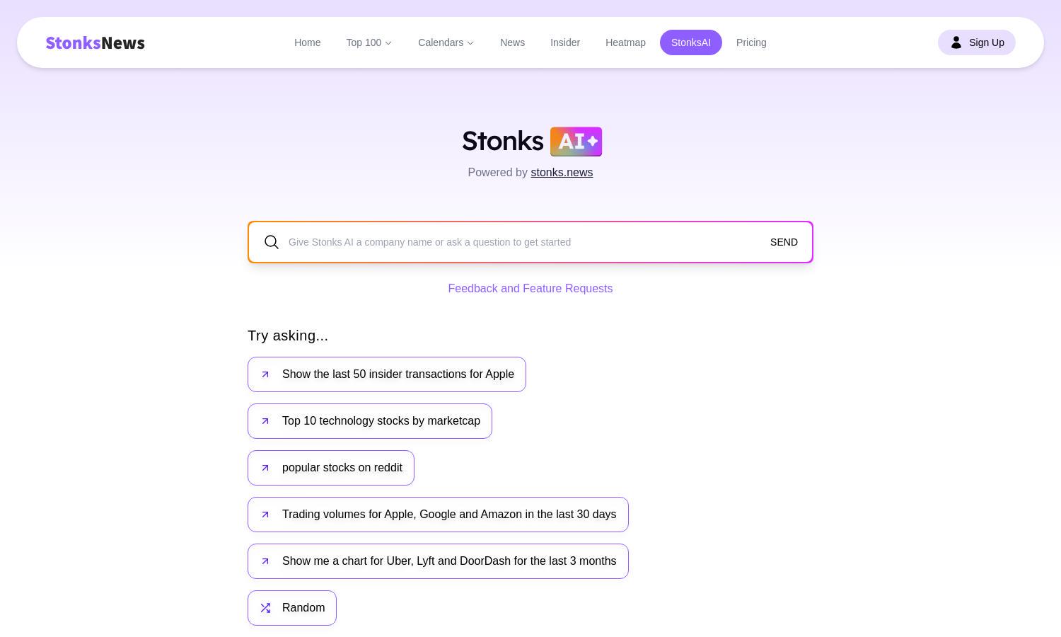 Stonks News Website