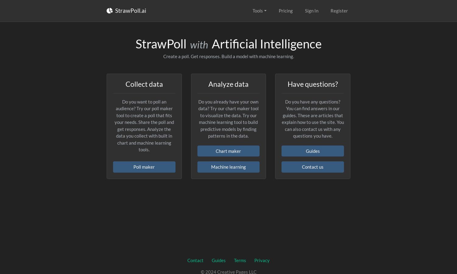 StrawPoll.ai Website