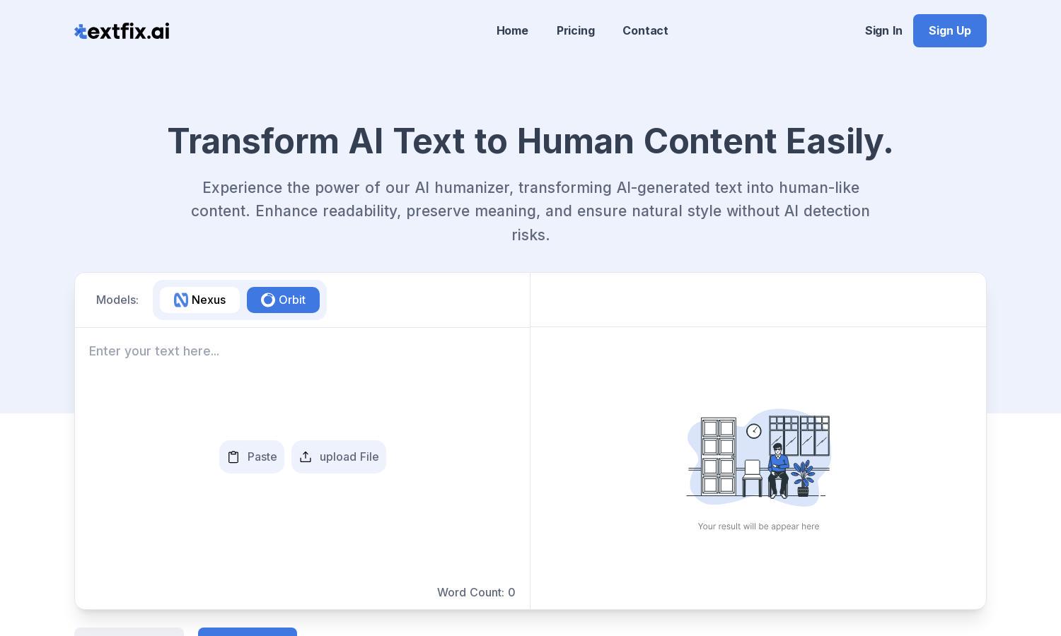 Textfix.ai Website