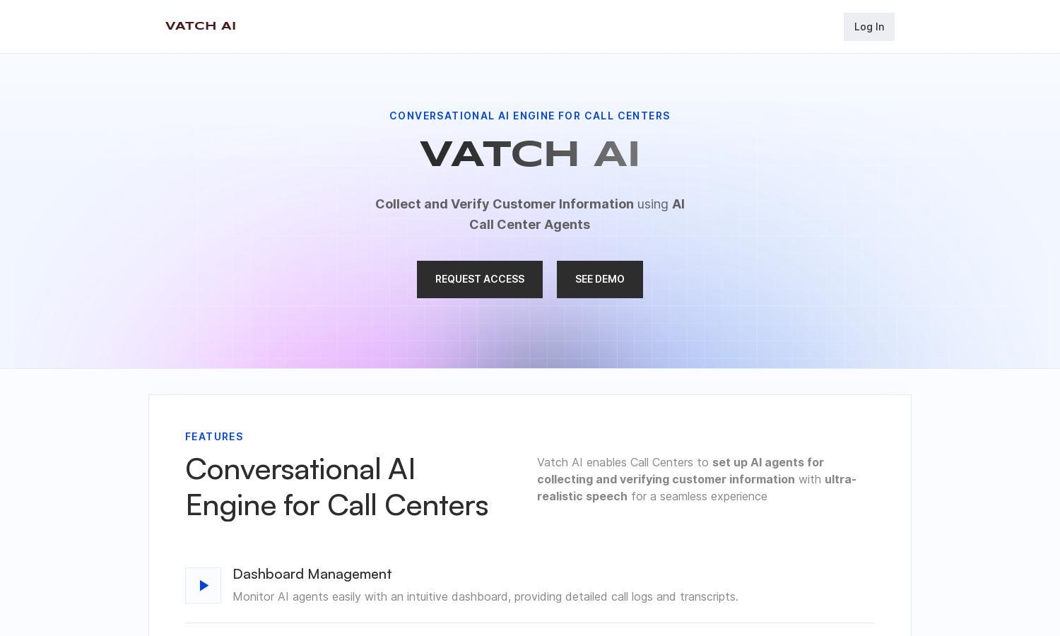 Vatch AI Website