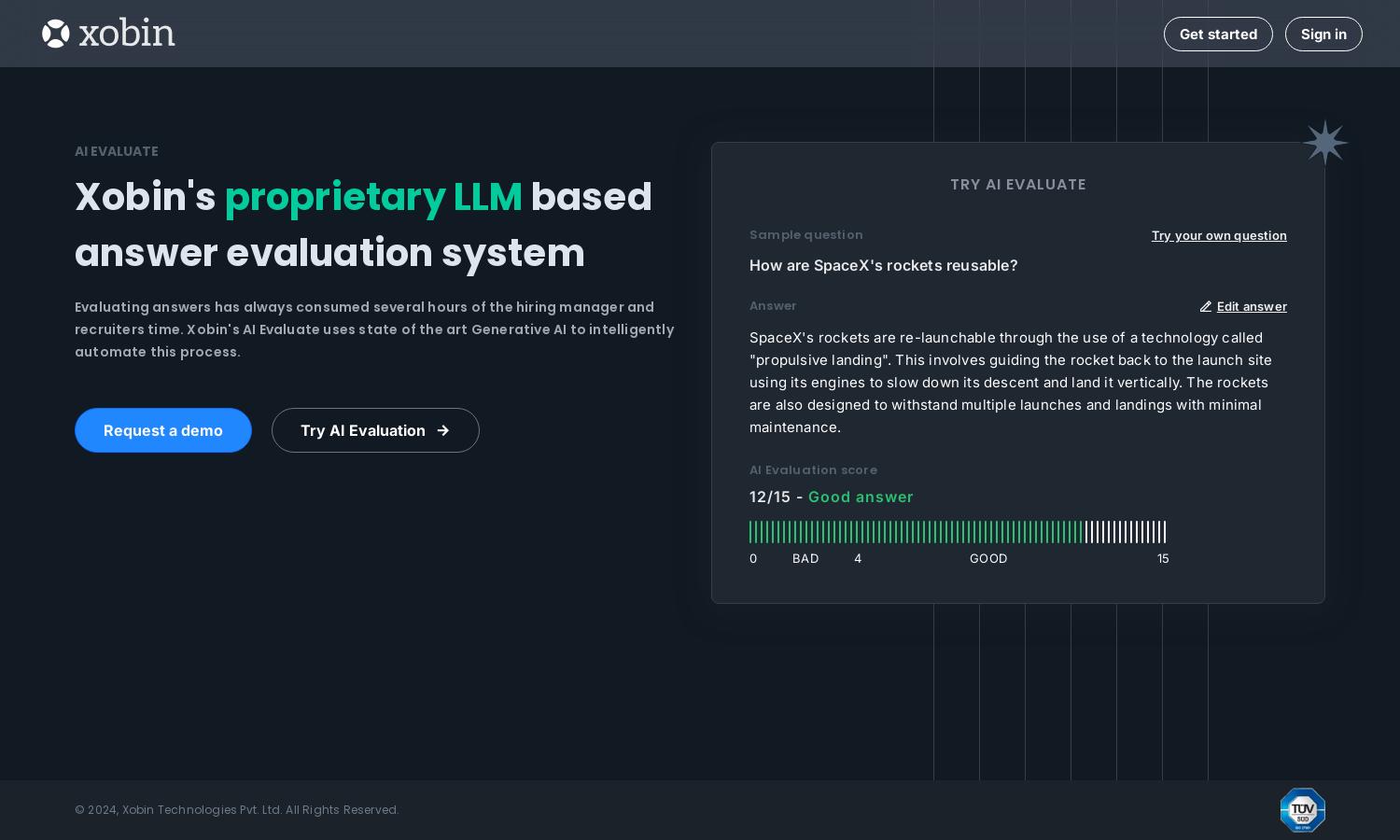 Xobin AI Evaluate Website